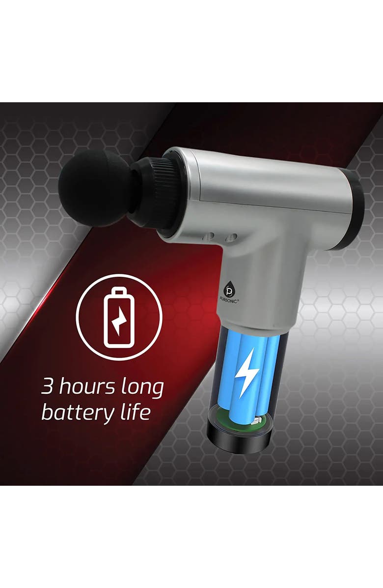 PURSONIC Heated Poncho & 6-Speed Deep Tissue Massager, Alternate, color, Grey