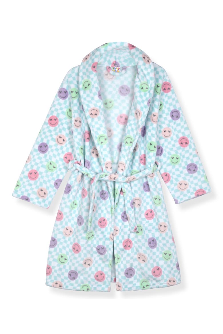 Kids' Fleece Flannel Robe & Slipper Set, Alternate, color, MULTI