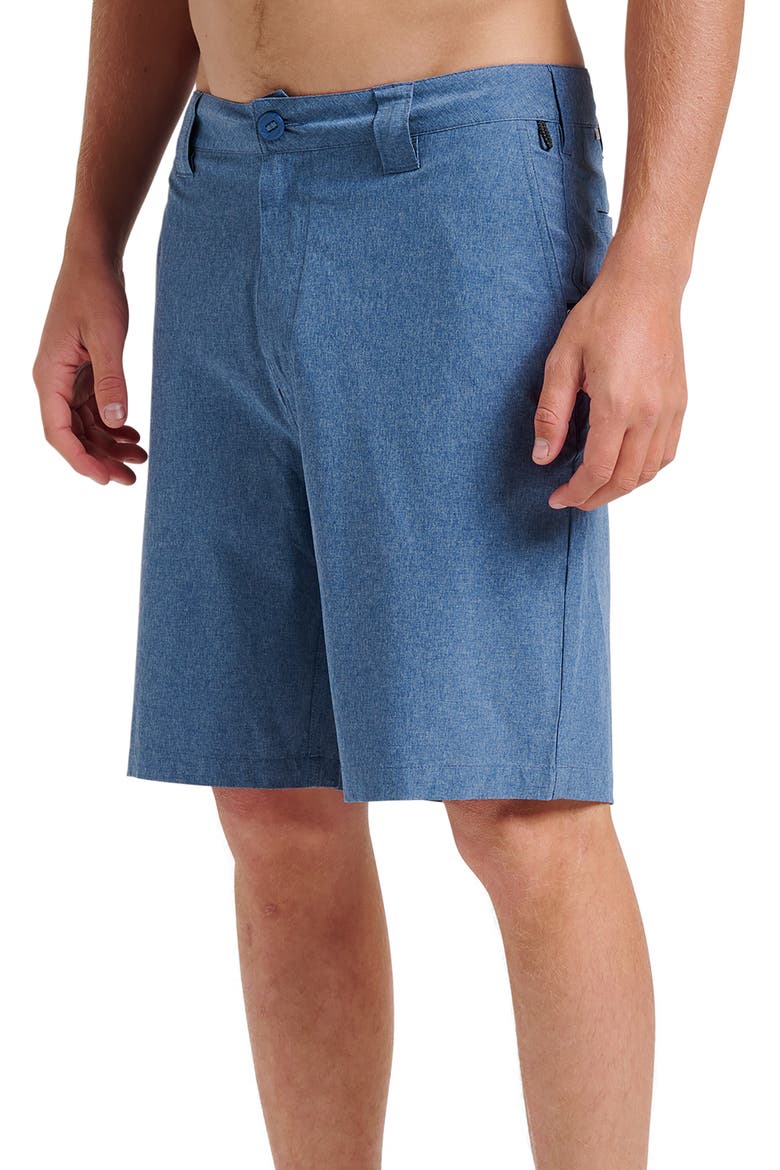 Union Heather Amphibian Hybrid Shorts, Alternate, color, BLUE GREEN