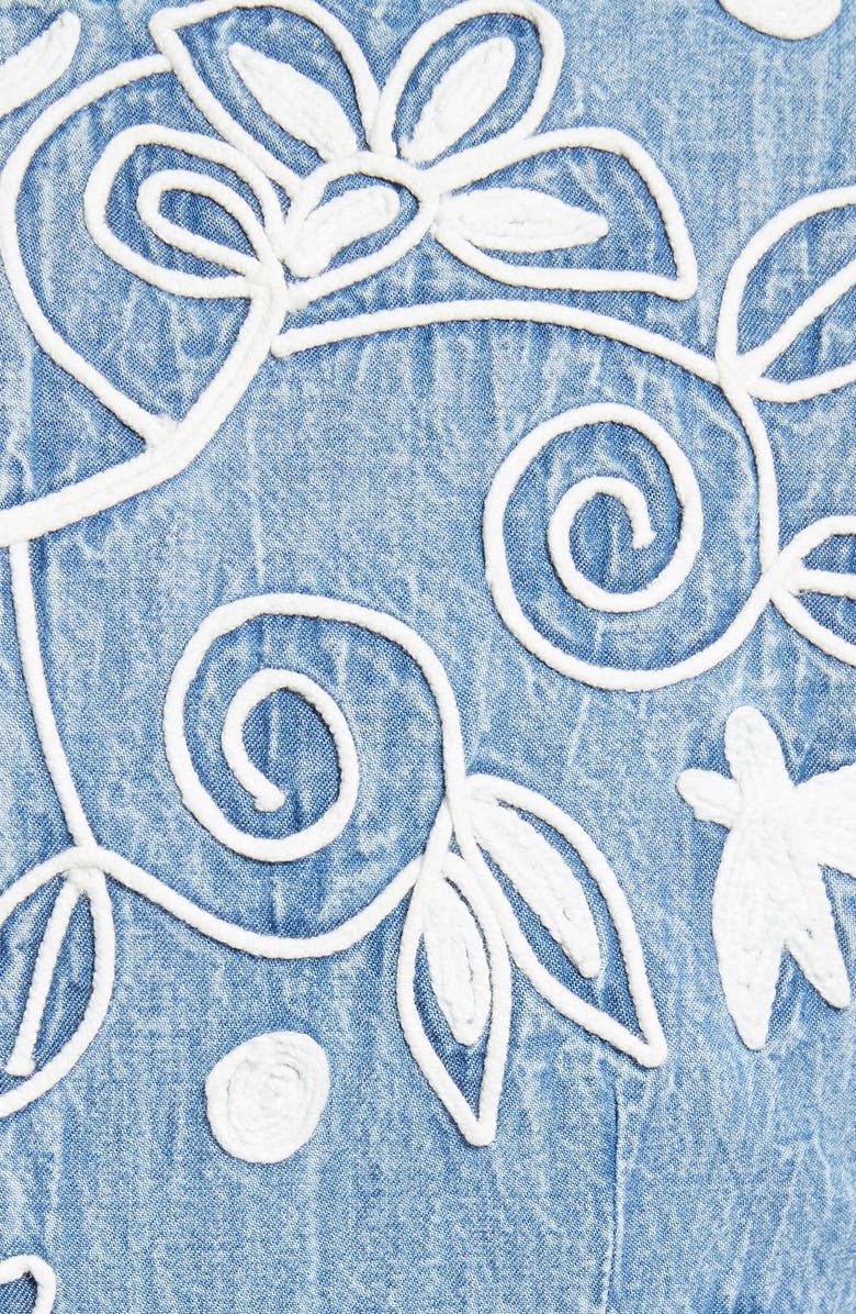 Alice + Olivia Lindsey Embroidered A-Line Dress, Alternate, color, 