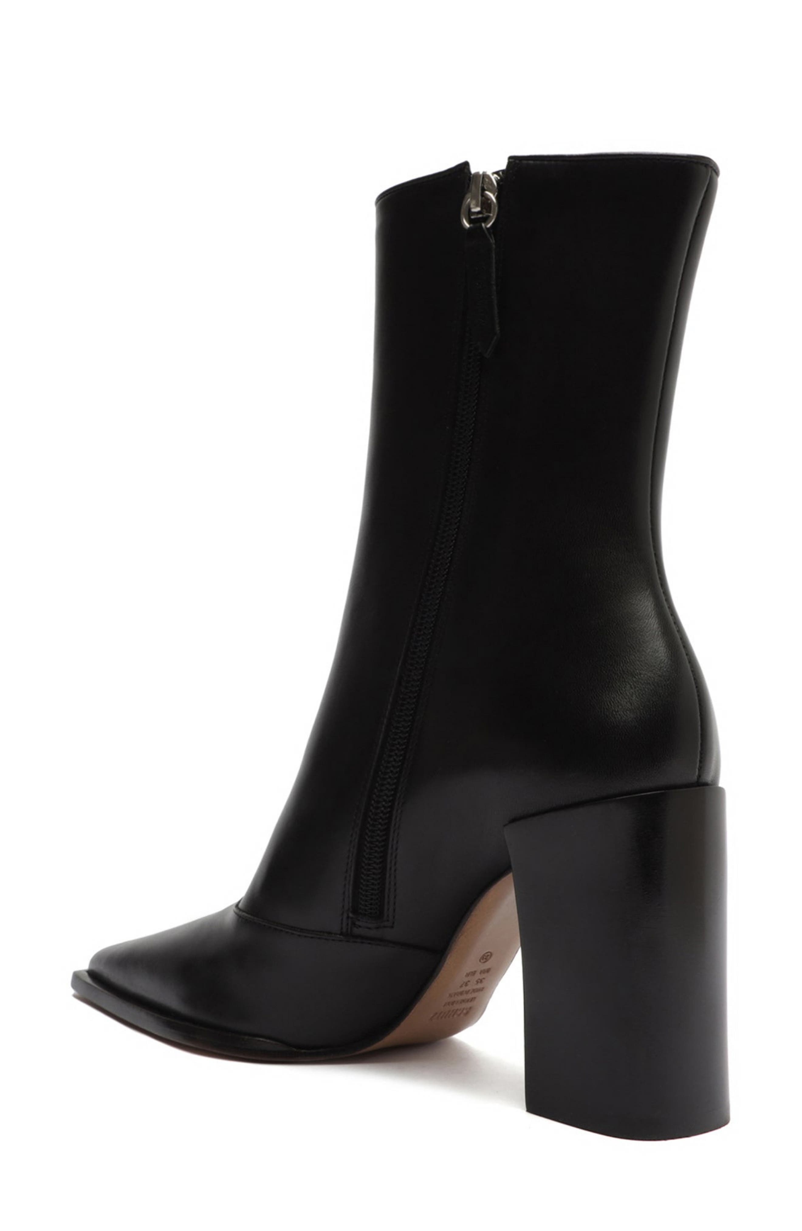 Schutz Raffaela Pointed Toe Bootie, Alternate, color, Black