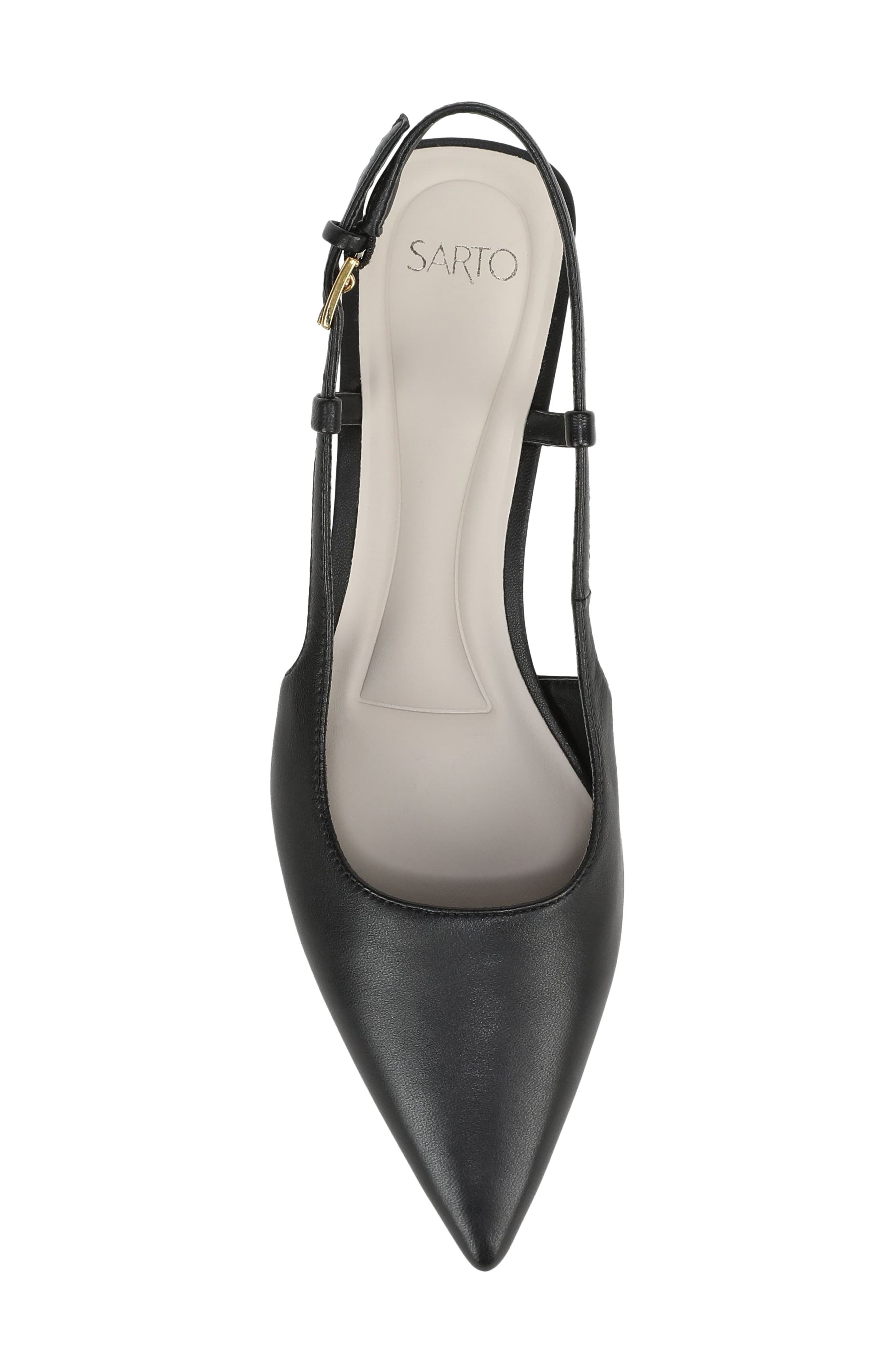SARTO by Franco Sarto Amelie Slingback Pointed Toe Pump, Alternate, color, Black