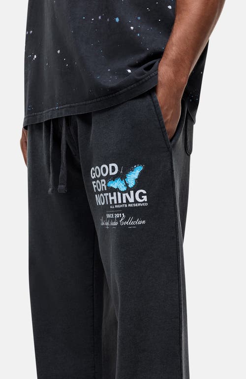 Good For Nothing Studio Paint Butterfly Baggy Jogger In Black