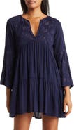 BOHO ME Eyelet Bell Sleeve Tunic