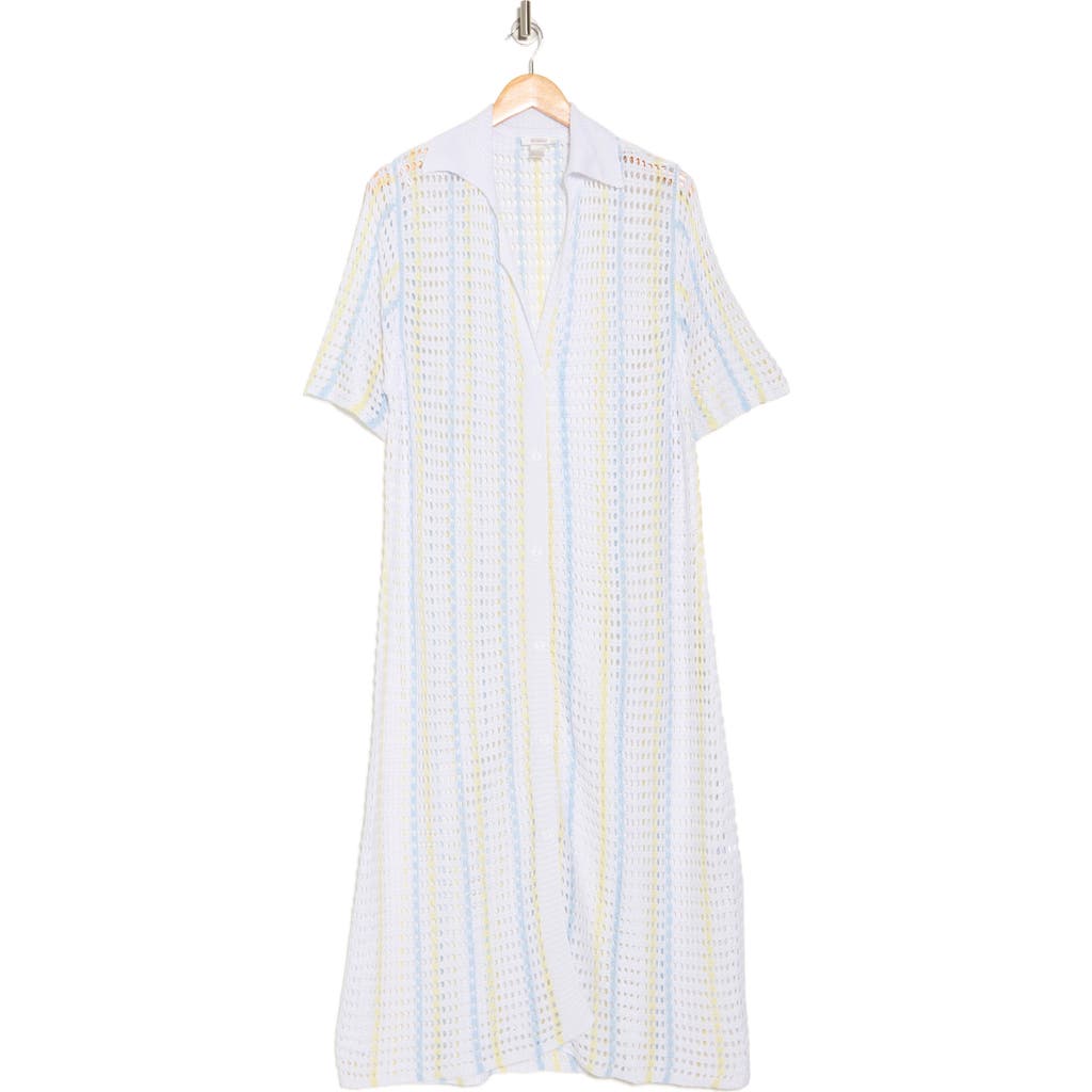 Nordstrom Rack Open Knit Button-up Cover-up Dress