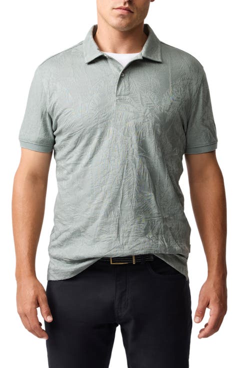 Warren Leaf Jacquard Cotton Polo
