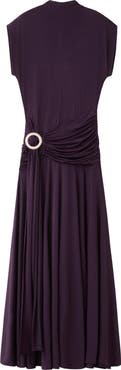 MANGO Cap Sleeve Ruched Waist Dress