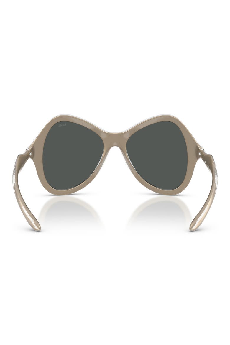 DL3010U 53mm Cat Eye Sunglasses, Alternate, color, CRISTAL VARNISH METAL / GREY
