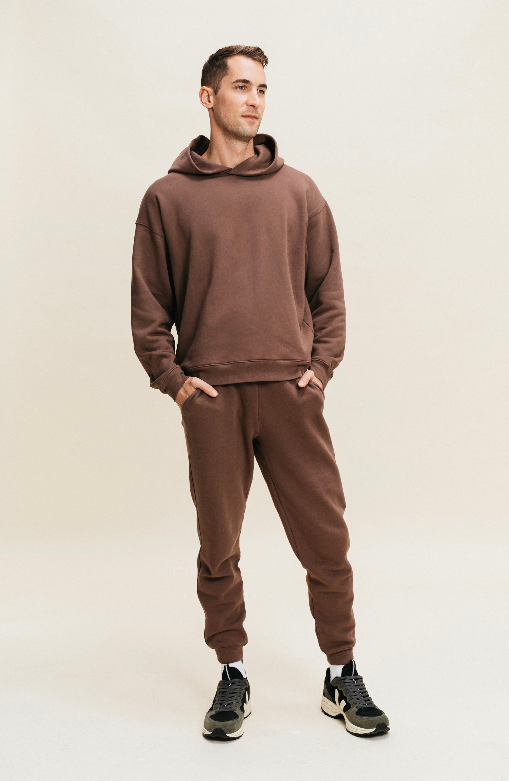 Ocio Organic Cotton Teddy Everywhere Jogger In Brown