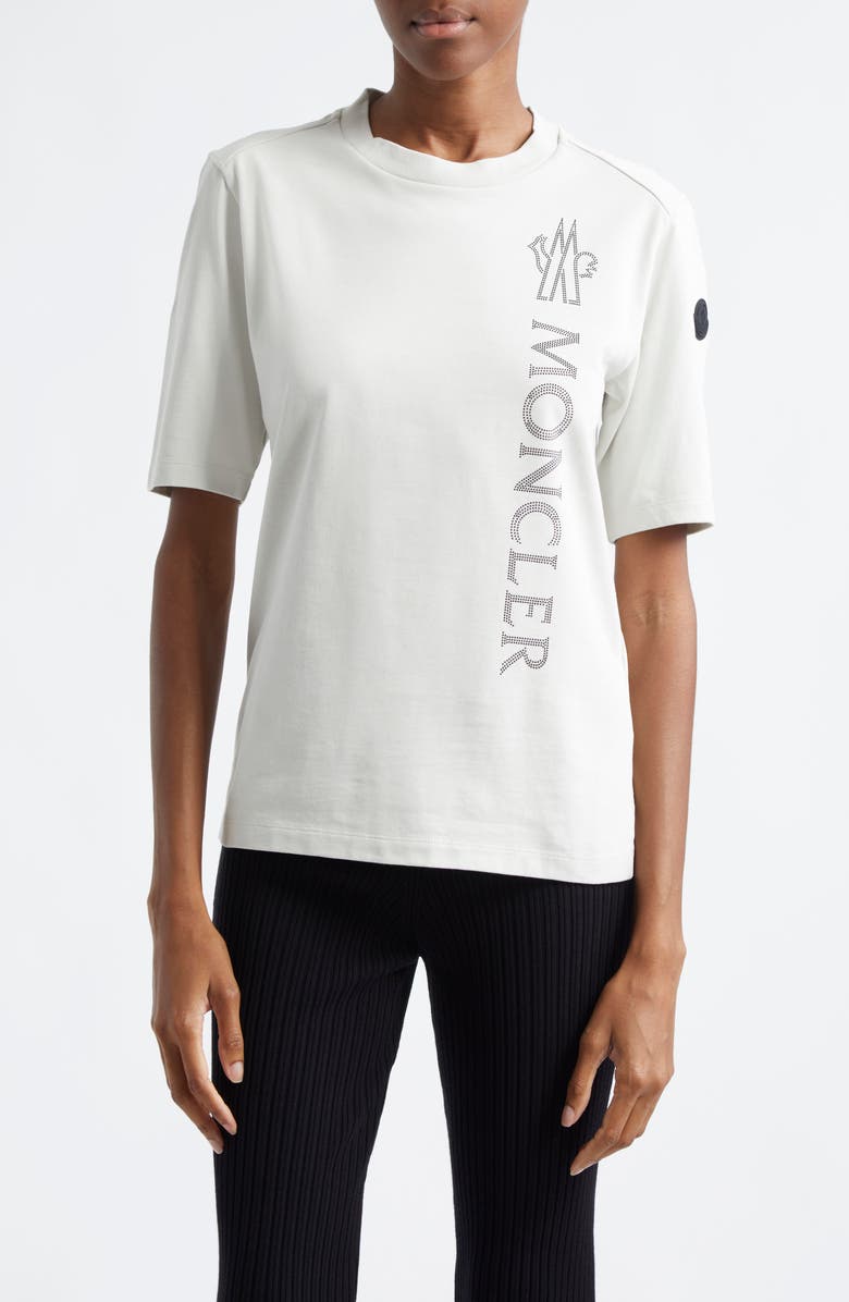 Moncler Logo Patch Cotton Graphic T-Shirt, Main, color, 