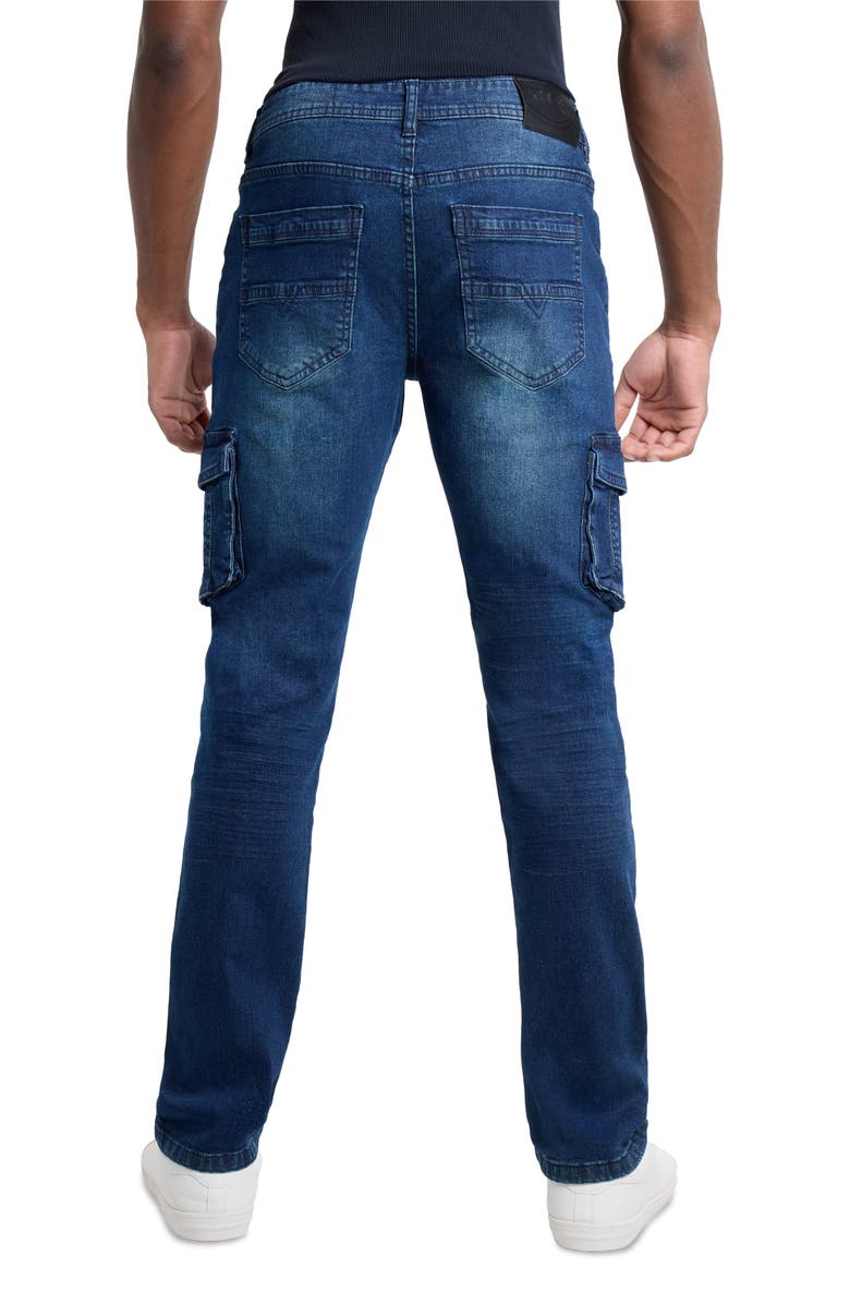XRAY Slim Fit Cargo Jeans, Alternate, color, Medium Wash