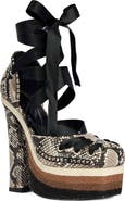 AZALEA WANG Fonetyn Ankle Tie Platform Pump