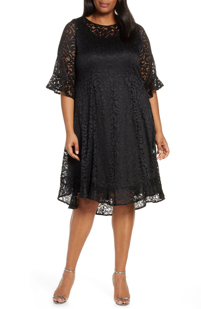 Kiyonna Livi Lace Cocktail Dress, Alternate, color, 