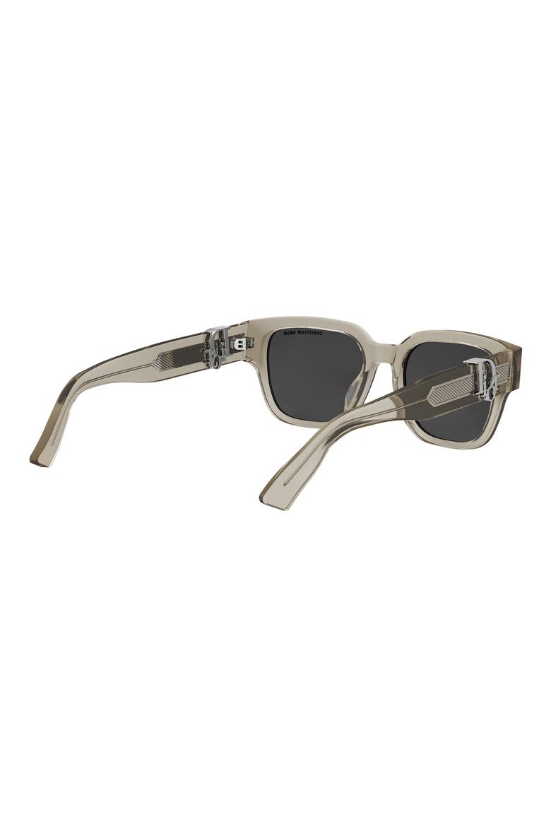 'DiorOblique S1I 53mm Square Sunglasses, Alternate, color, SHINY BEIGE / SMOKE