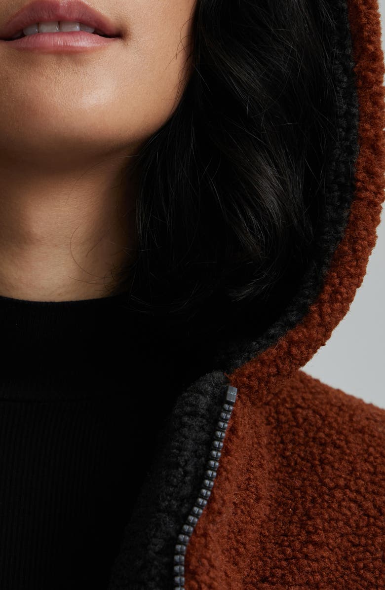 NVLT Berber Faux Shearling Fleece Hooded Jacket, Alternate, color, 