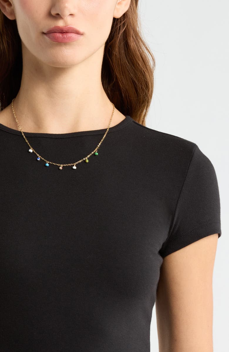 BP. Stretch Cotton Blend Crewneck T-Shirt, Alternate, color, Black