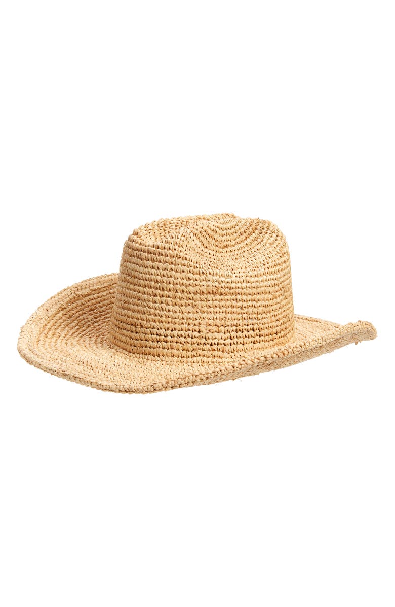 Lack of Color Raffia Cowboy Hat, Main, color, Natural