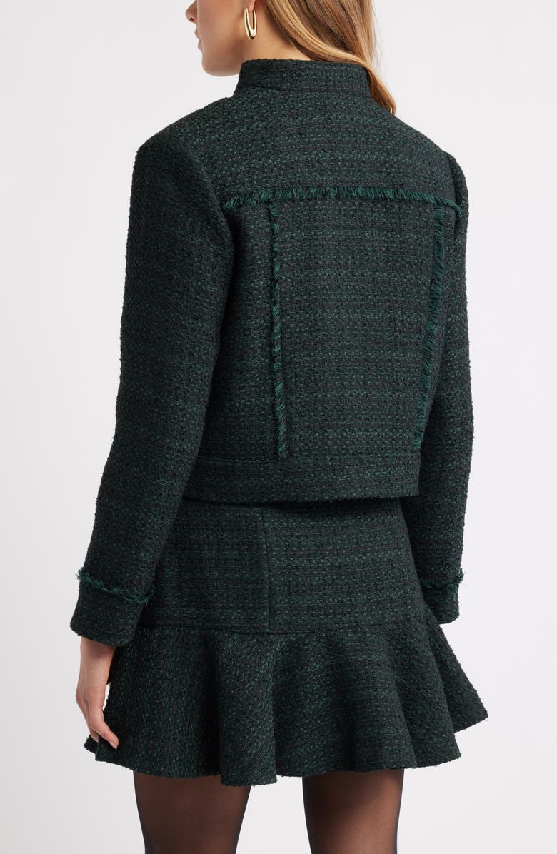 Treasure & Bond Tweed Bouclé Jacket, Alternate, color, Green- Black