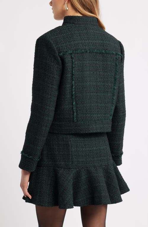 Treasure & Bond Tweed Bouclé Jacket In Black
