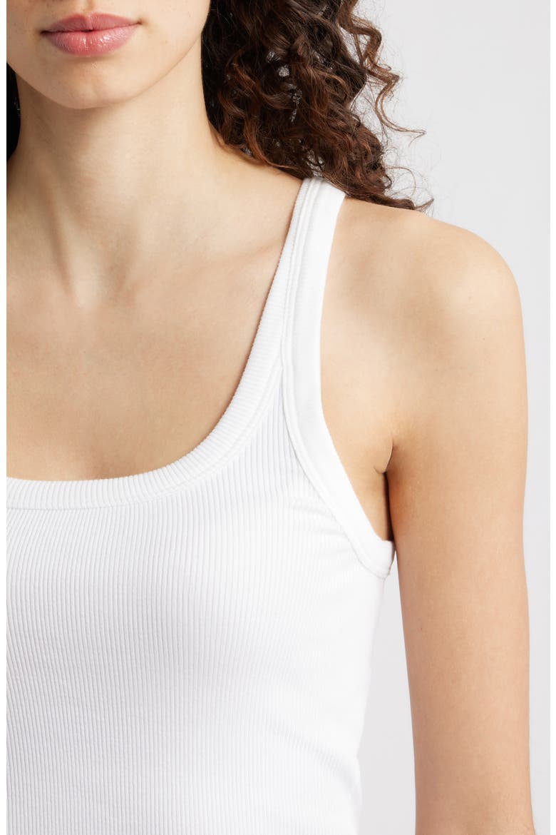 The Essential Rib Tank, Alternate, color, WHITE