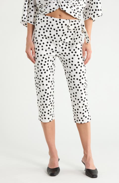 Polka Dot Capri Pants