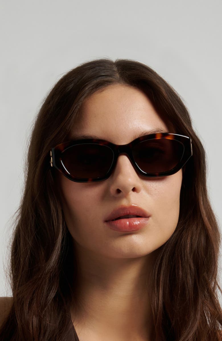 BOSS 54mm Cat Eye Sunglasses, Alternate, color, Havana/ Brown