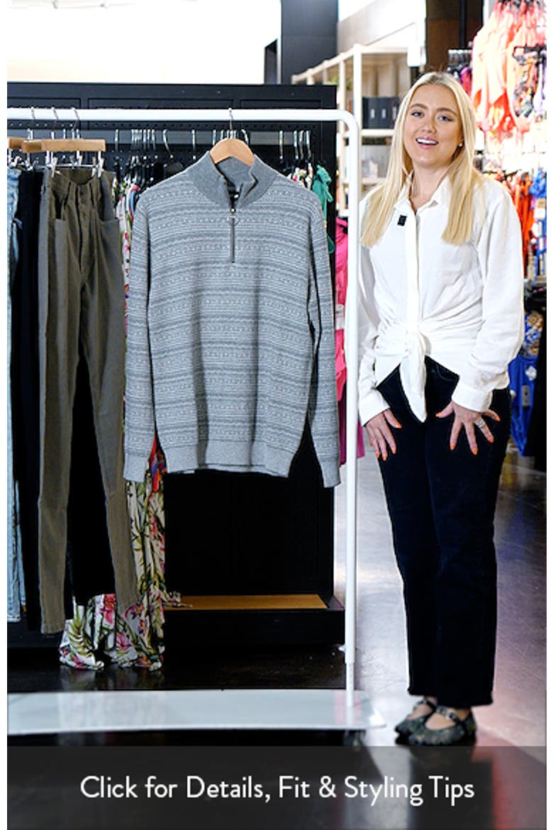 Dartfield Quarter Zip Cotton & Wool Sweater video