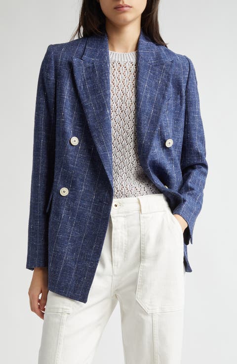 Pinstripe Double Breasted Blazer