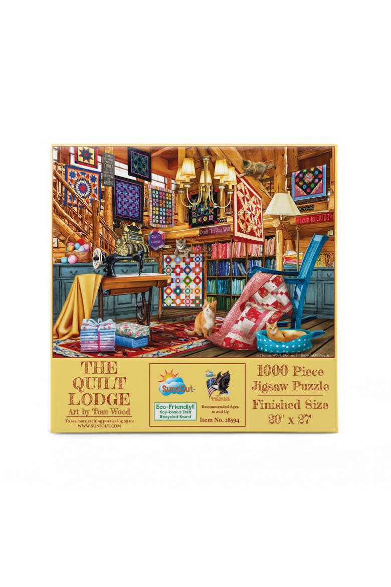 The Quilt Lodge 1000 piece Jigsaw Puzzle for Adults, Alternate, color, Multicolor
