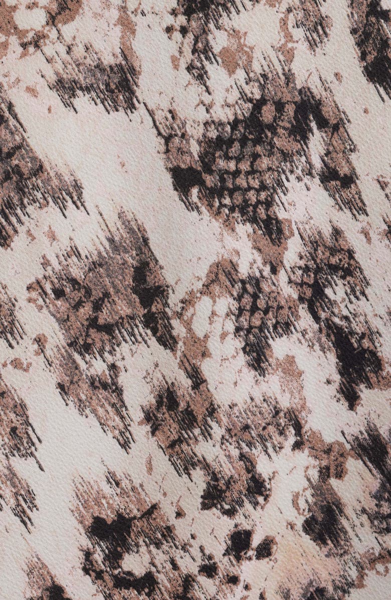 Tahari ASL Print Satin Maxi Skirt, Alternate, color, Mocha Snake