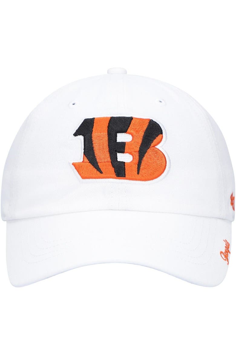Women's '47 White Cincinnati Bengals Team Miata Clean Up Adjustable Hat, Alternate, color, White