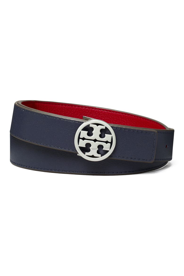 Miller 1-Inch Reversible Logo Belt, Alternate, color, TORY RED/ TORY NAVY/ SILVER