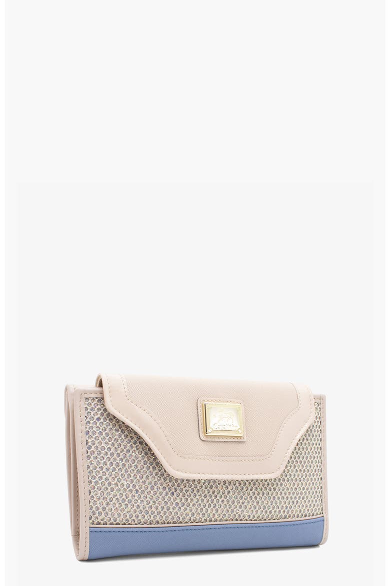 Radiance 206 Wallet, Alternate, color, Light Blue / Beige