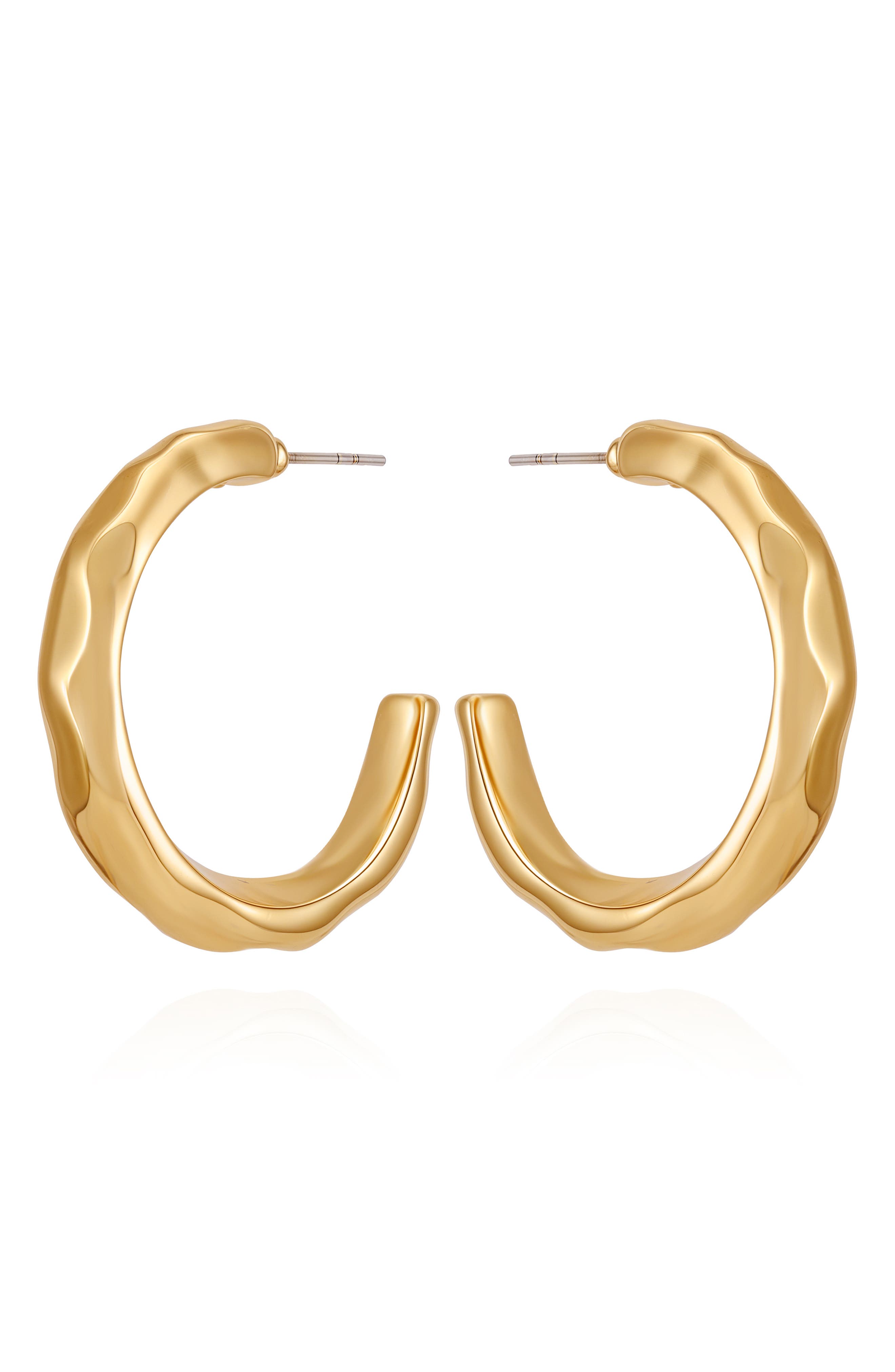 GUESS Wavy C Hoop Earrings
