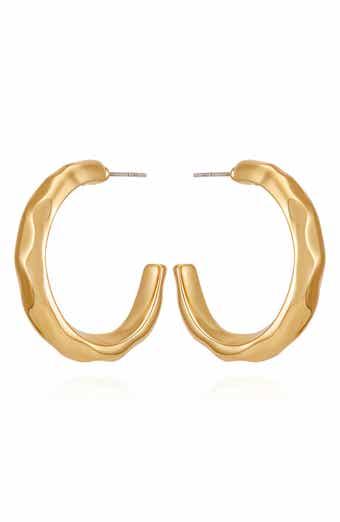 Wavy C Hoop Earrings