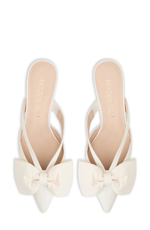 Jack Rogers Cynthia Bow Pointed Toe Mule In Ivory
