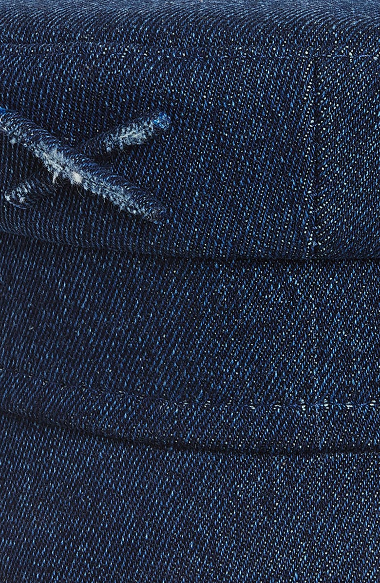 Ruslan Baginskiy Distressed Denim Newsboy Cap, Alternate, color, Blue