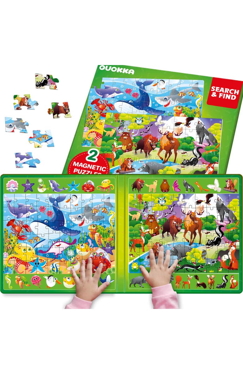 Quokka 60 Pieces Magnetic Puzzles for Toddlers, Main, color, Ocean