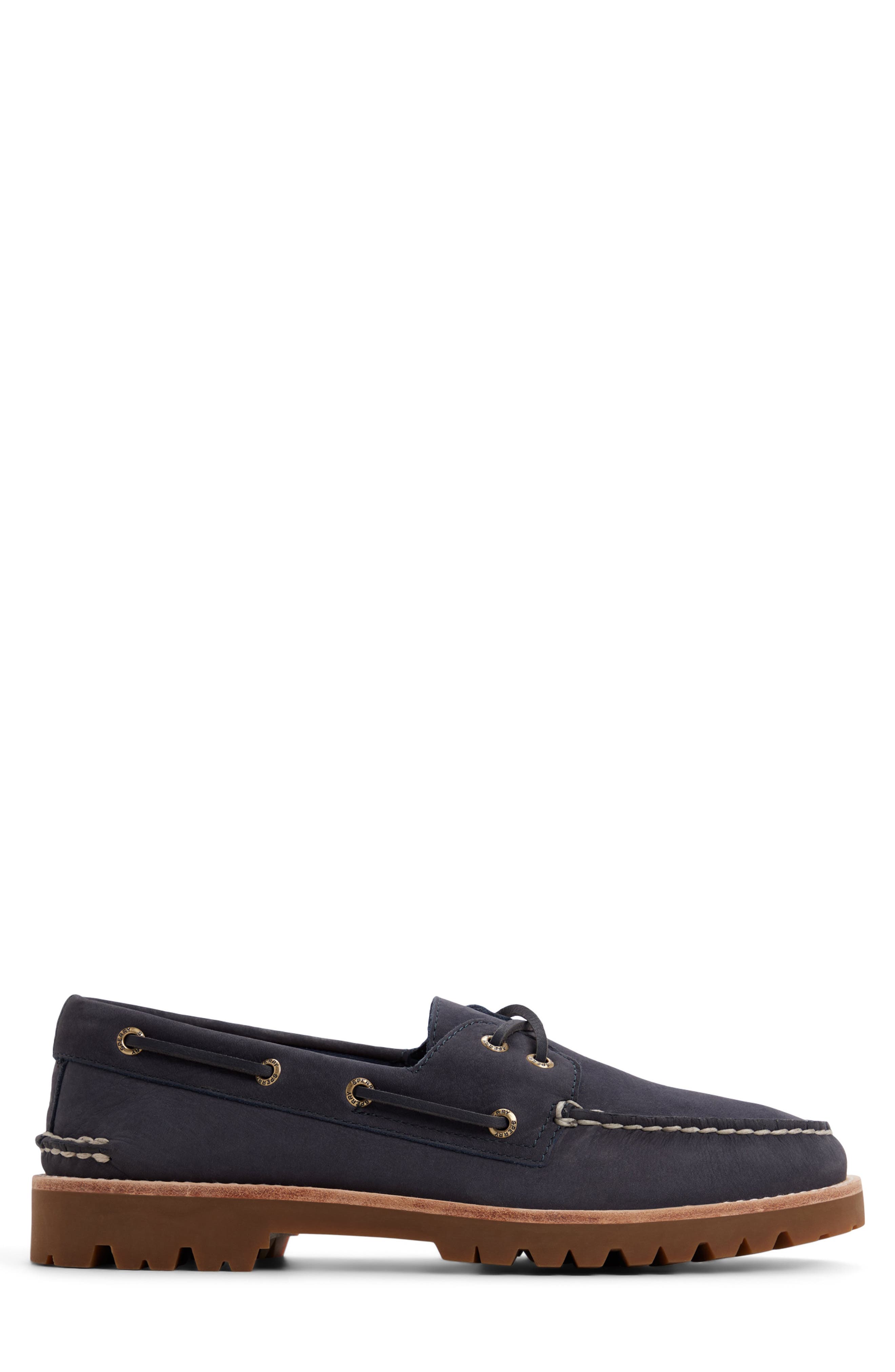 Authentic Original 2-Eye Lug Sole Boat Shoe, Alternate, color, NAVY