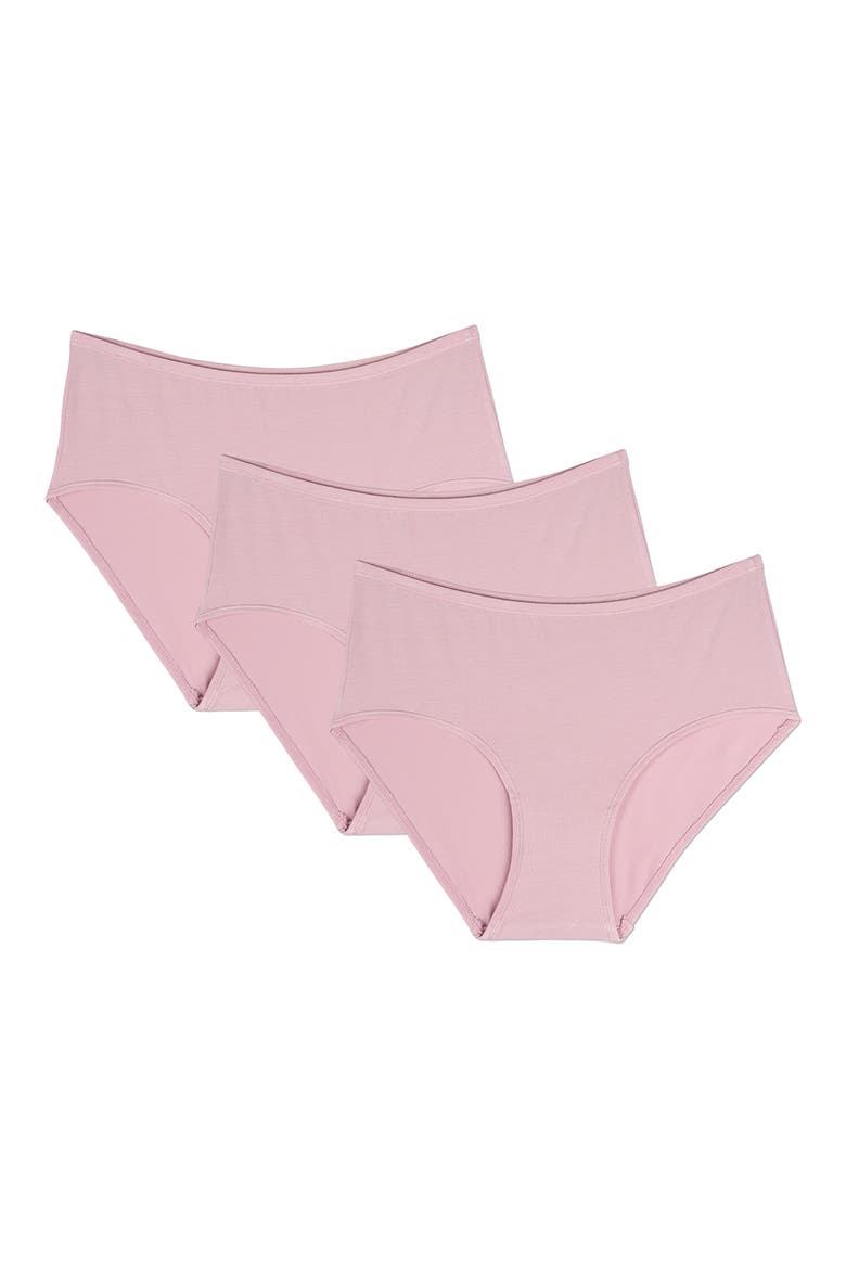 Stretch Modal 3-Pack Briefs, Main, color, MAUVE SHADOWS