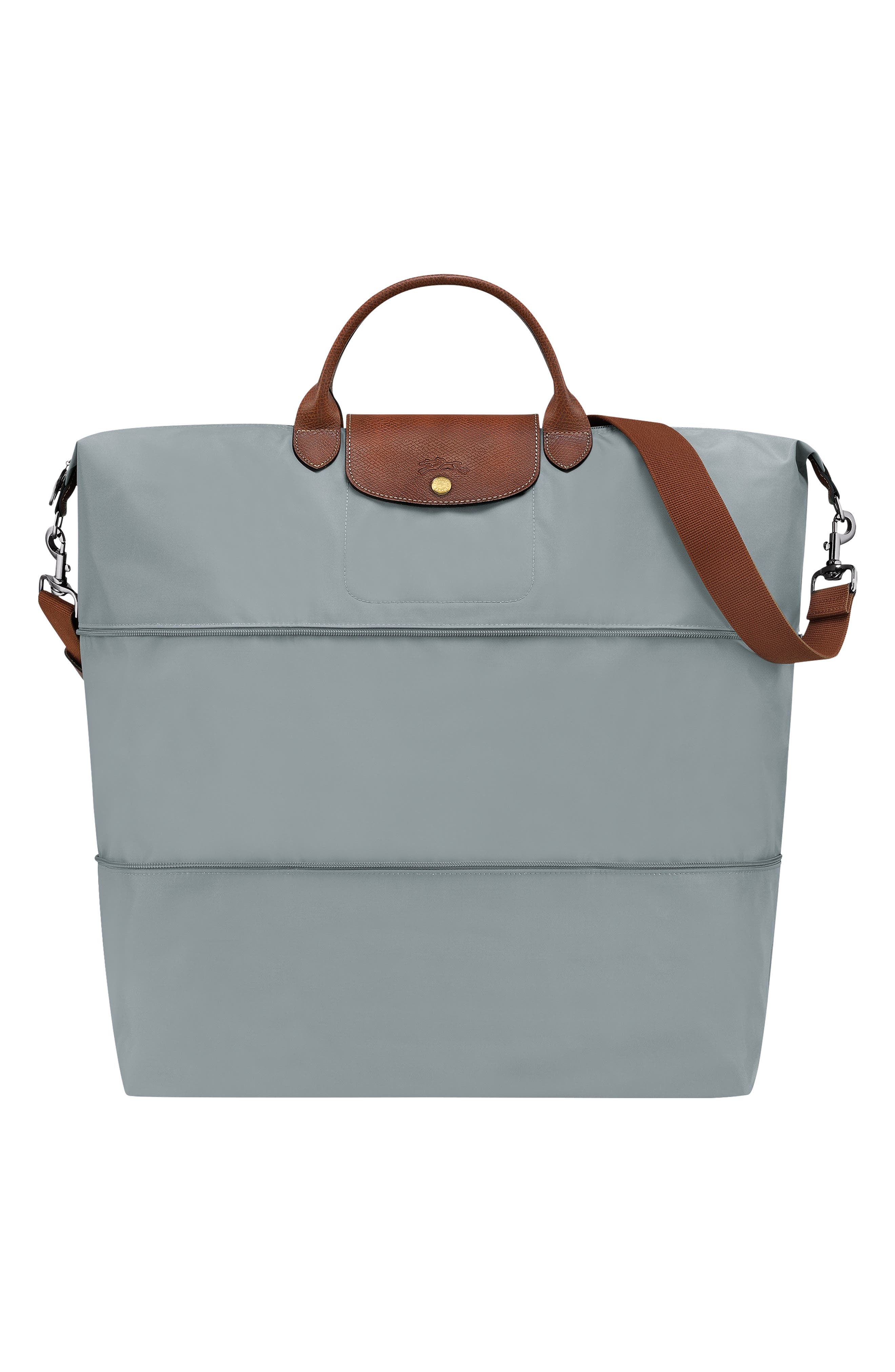 Longchamp 21-Inch Expandable Travel Bag, Alternate, color, Steel
