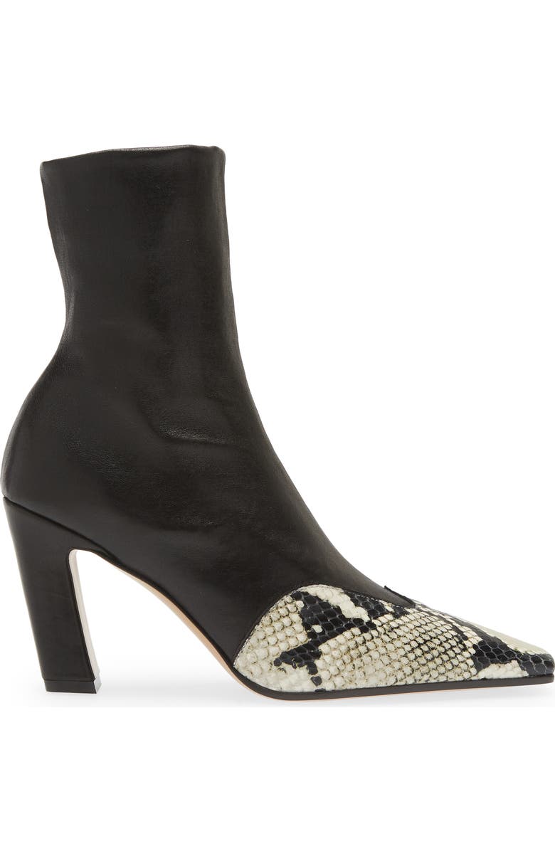 Khaite Dallas Square Toe Sock Bootie, Alternate, color,