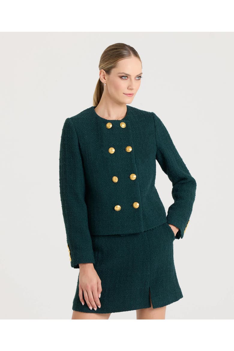 Juliet Wool Boucle Jacket, Alternate, color, Deep Forest Green