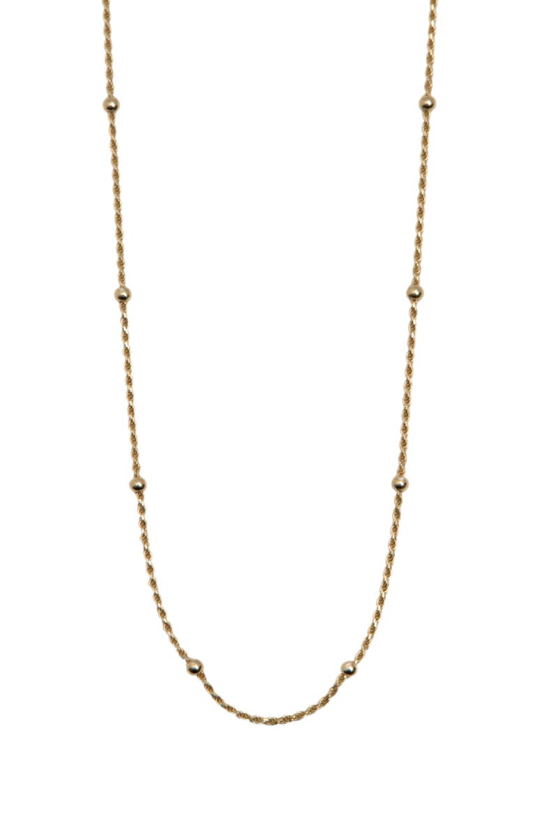 Rope Chain Station Necklace, Main, color, GOLD