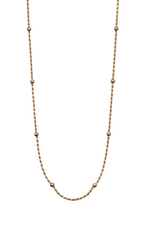 Rope Chain Station Necklace