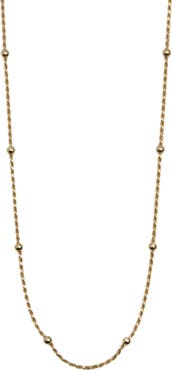 Argento Vivo Sterling Silver Rope Chain Station Necklace