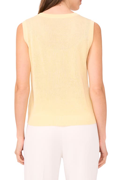 HALOGENR HALOGEN(R) SLEEVELESS BUTTON-UP SWEATER 