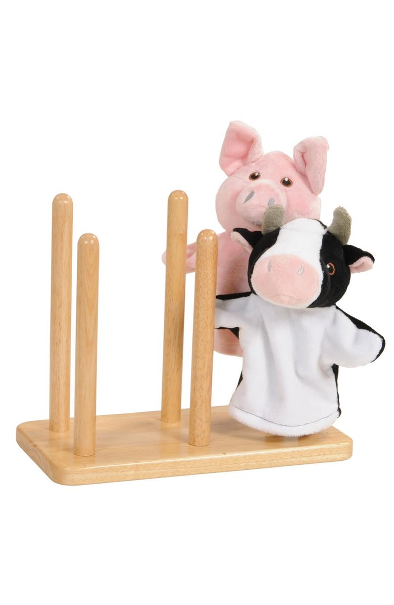 Kaplan Early Learning Company Tiered Puppet Stand, Alternate, color, Beige