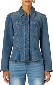 Wit & Wisdom Peplum Denim Jacket