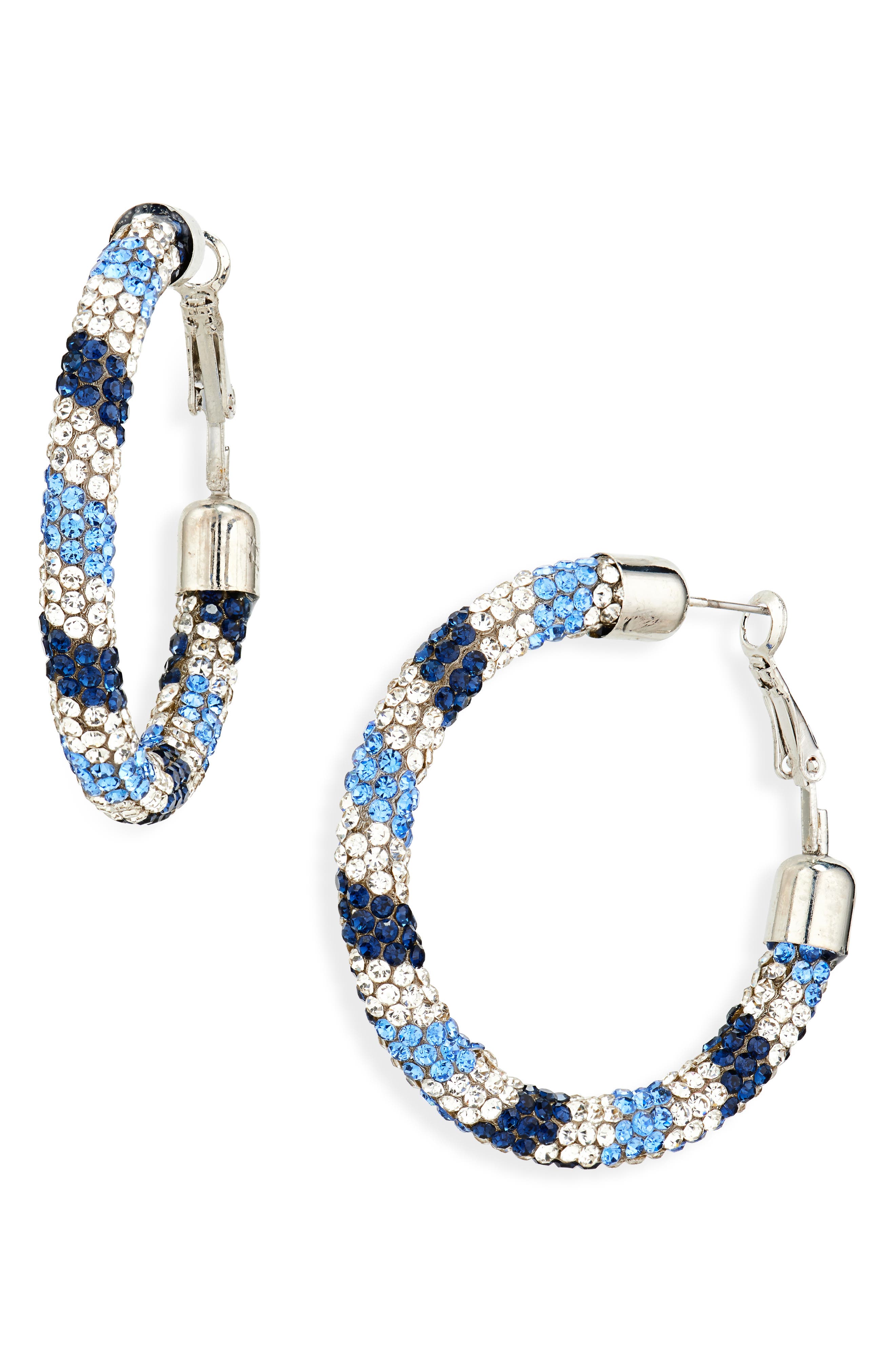Leith Pavé Crystal Hoop Earrings